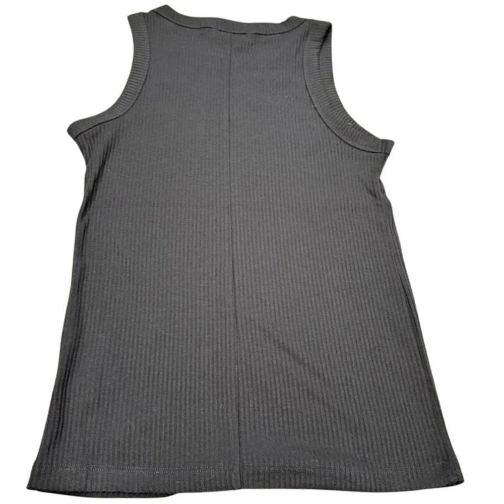 Zenana Womens Ribbed‎ Tank Top Black Crew Neck Sleeveless Basic Size S - Picture 2 of 5